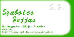 szabolcs hejjas business card