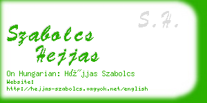 szabolcs hejjas business card